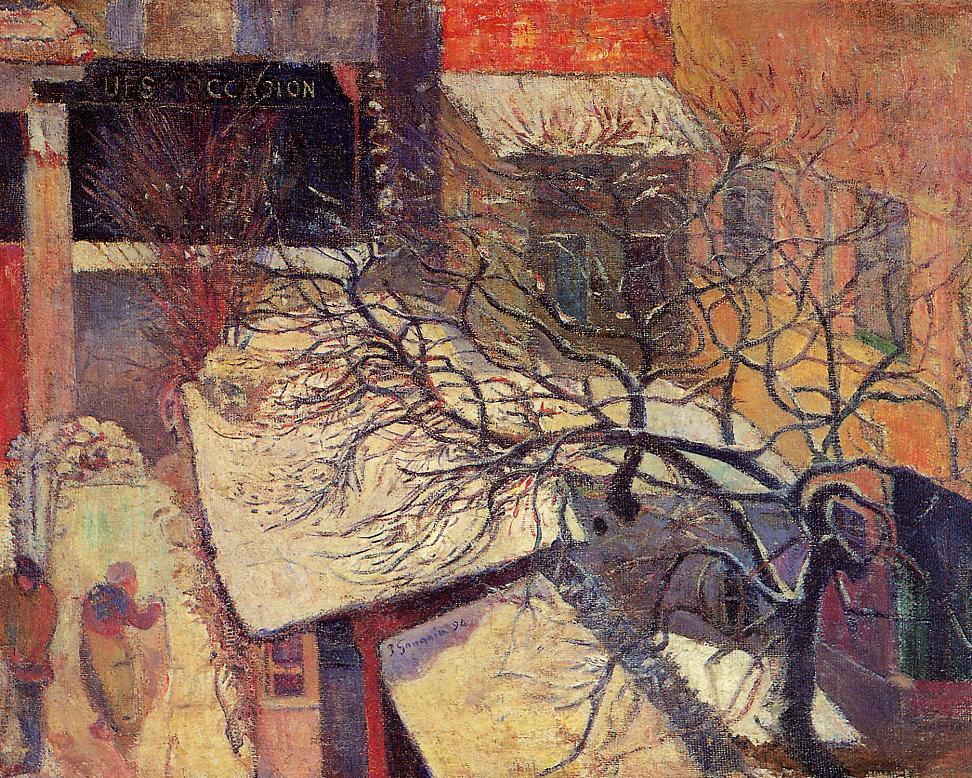 Paris in the Snow - Paul Gauguin Painting